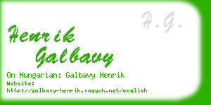 henrik galbavy business card